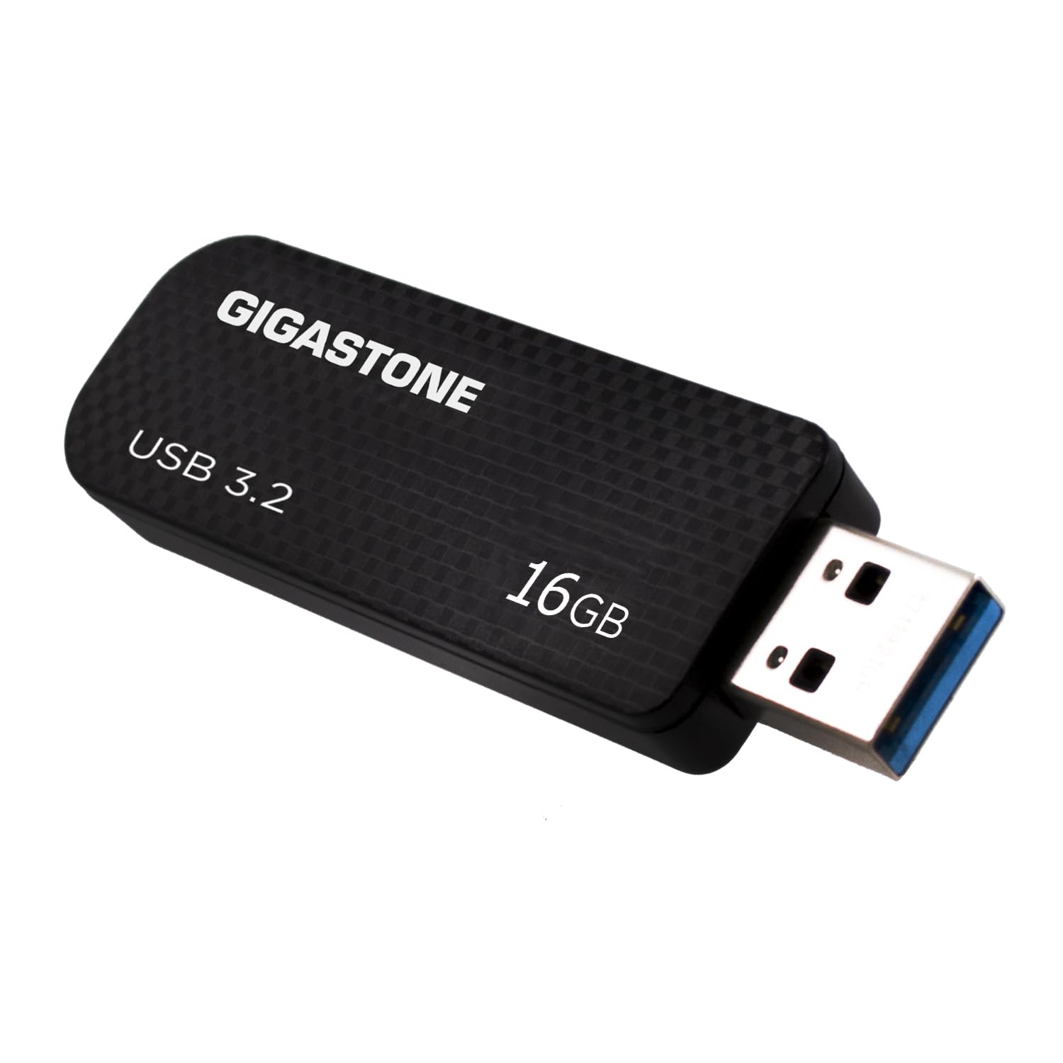 Gigastone Z30 16GB USB 3.2 Gen1 Flash Drive, Capless Retractable Design Pen Drive, Carbon Fiber Style Thumb Drive, Reliable Performance & Durable, USB 2.0 / USB 3.0 / USB 3.1 Interface Compatible