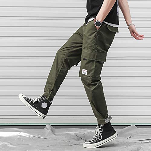 VEZAD Tactical Cargo Work Pants Men Summer Overalls Casual Comfortable Trousers