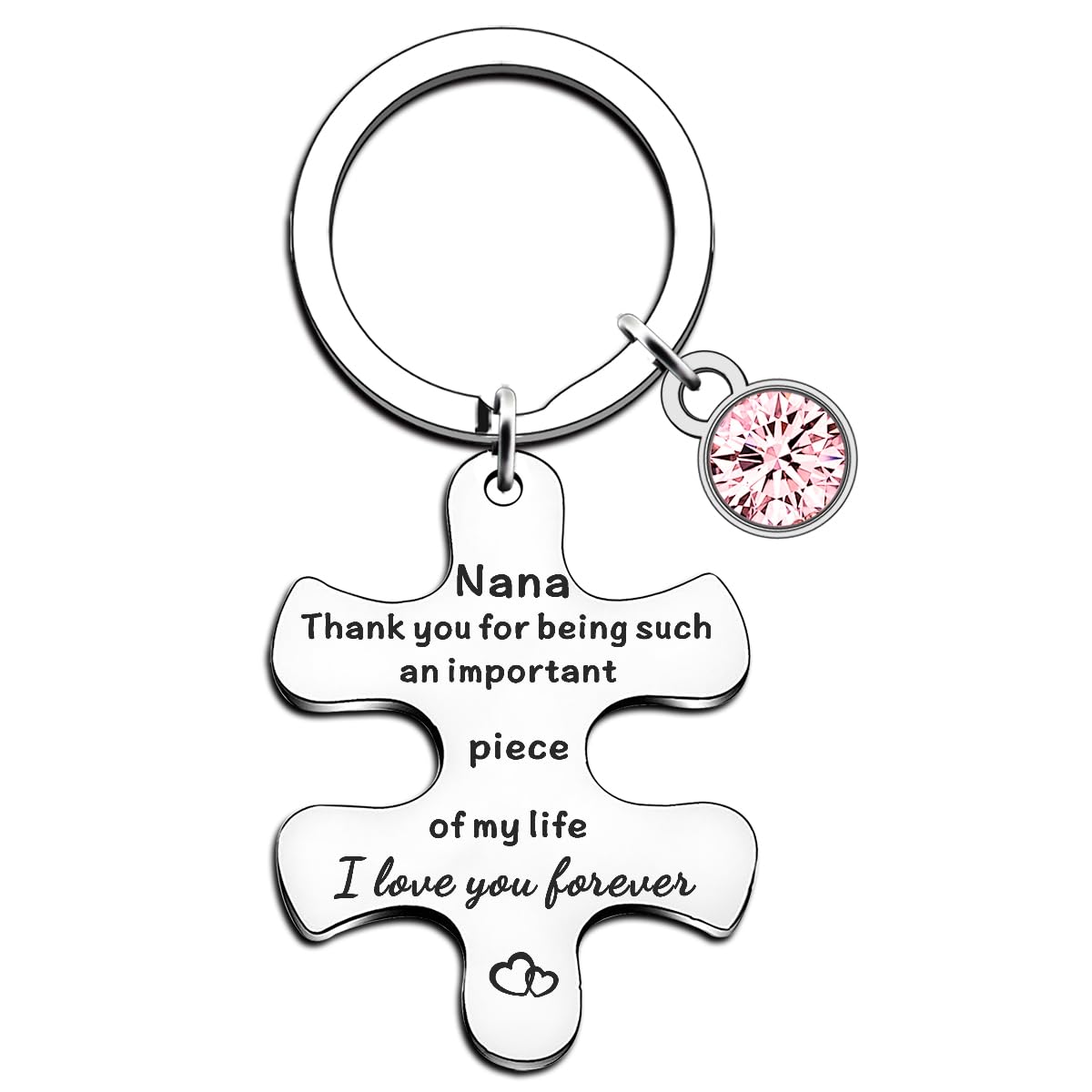 JETTOP Nana Gifts Keyring-Nana Gifts from Grandchildren Gifts for Nana Birthday Chrsitmas Mothers Day Present Piece of My Life