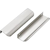 Ravinte 6 Pack Cabinet Handles Finger Edge Pulls 150mm/5.9 inch Silver Drawer Edge Pulls Brushed Nickel Finger Pulls for Cabi