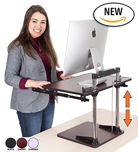 The UpTrak Metro Standing Desk & Bonus Keyboard Tray | Sit-to-Stand
Desk Converter by Award-Winning Stand Steady | Spring-Assisted LIFT!
Height Adjustable Sit Stand Desk for Cubes & Offices! (Cherry)