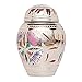 Mini Keepsake Urn • Miniature Funeral Cremation Urn fits Small Amount of Ashes • Florale Model • 2.75 inches Tall