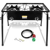 Concord Double Propane Burner, Outdoor 2 Burner Camping Stove for Cooking/Home Brewing/Making Sauce