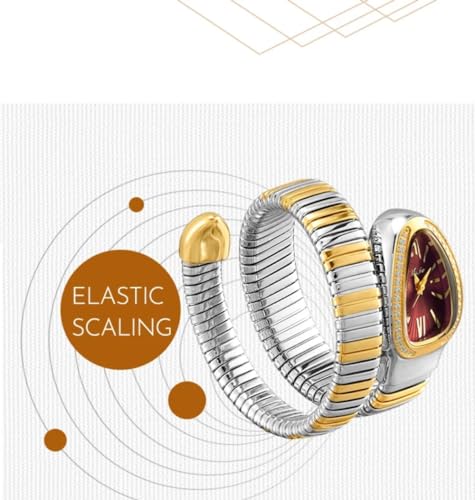 KLSKLYL Dress Snake Shape Bracelet Women Watch Top Elegant Waterproof Quartz Jewelry Watches