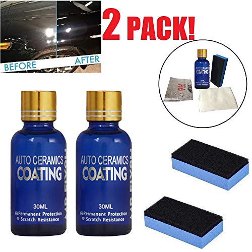 Euone  Chirstmas, 2PCS Car Ceramic MR.FIX 9H Polish Nano Glass Coat Anti-Scratch Auto H9 Hardness