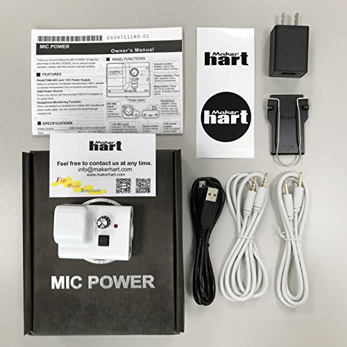 Maker Hart Just Mic Power Mini Preamp for Providing Phantom Power to