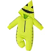 Newborn Halloween Costume Cute Baby Boy Girl Onesie Long Sleeve Hooded Jumpsuit Romper Fall Outfit