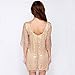 Deargles Womens Dress in Sequins Short Sleeves SS16001 Gold 6