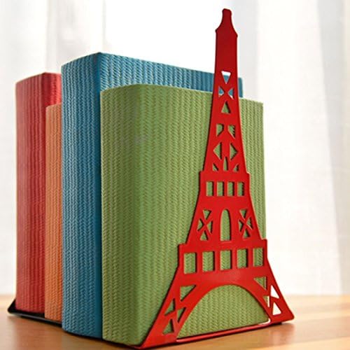 Tobway Creative Classical Red Eiffel Tower Office Desk Bookends Stands Decoration,A Pairs