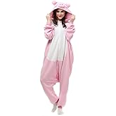KIANMACAR Adult Pig Onesie Cosplay Costume Pajamas Halloween Sleepwear