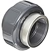Spears-8059-SR-Series-PVC-Pipe-Fitting-Union-with-Viton-O-Ring-Schedule-80-Gray-Socket-x-Stainless-Steel-Reinforced-NPT-Female