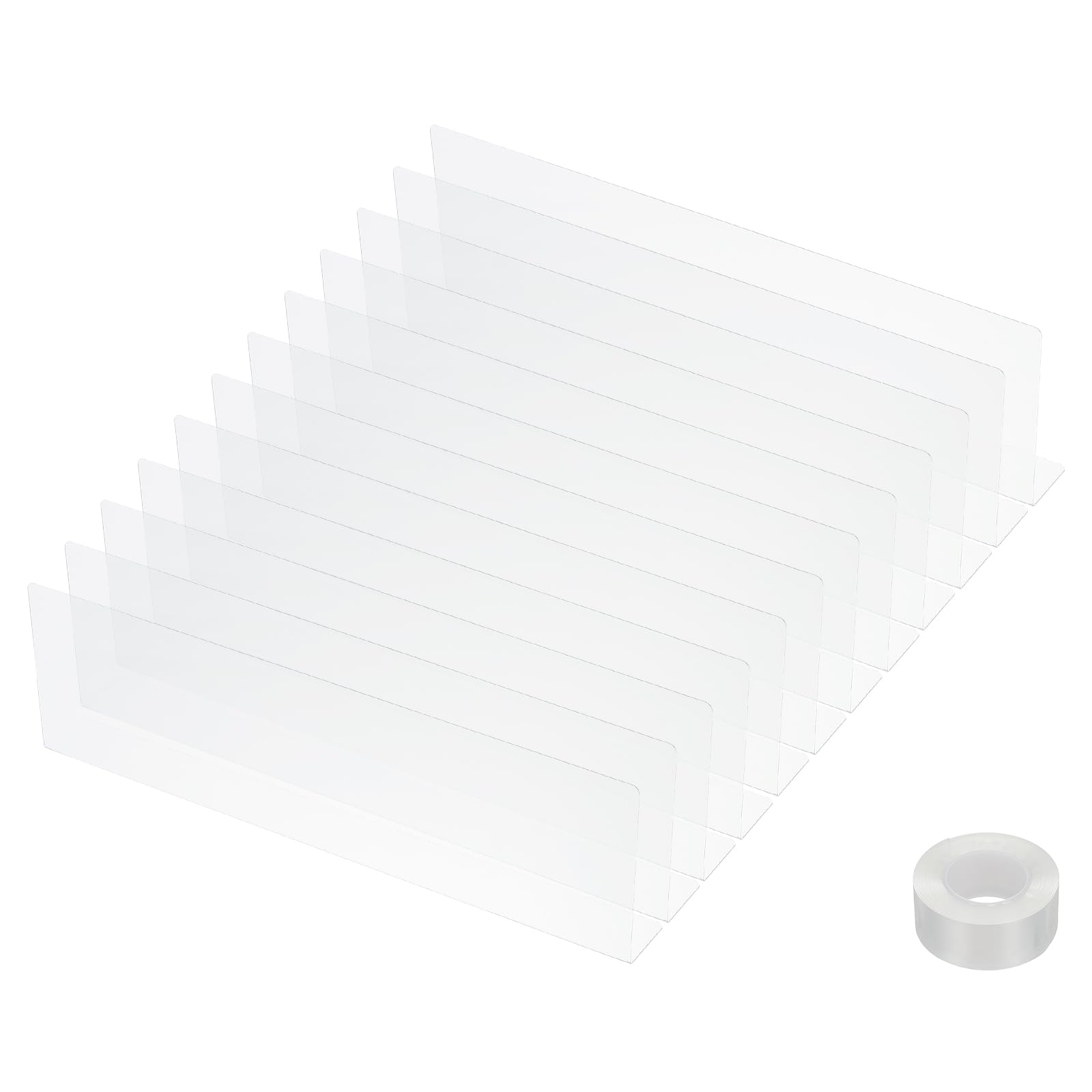 PATIKIL 12 Pack Under Couch Blocker, Acrylic Under Bed Blocker for Pets (4.72" H x 15.75" L) with Tape Clear Toys Blocker for Bed Sofa Desk Furniture