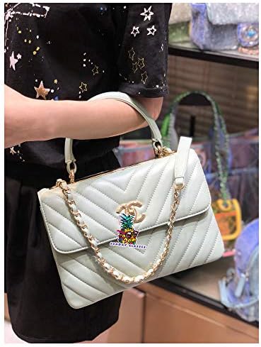 Boy Double C Bag V line 92236 Small Flap Bag with Top Handle Lambskin & Gold-Tone Metal Women's Crossbody Shoulder Bag - Green