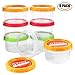 YUEAON 8 oz sturdy slime containers with lids plastic storage jars slime accessories supplies,6pack/250ml