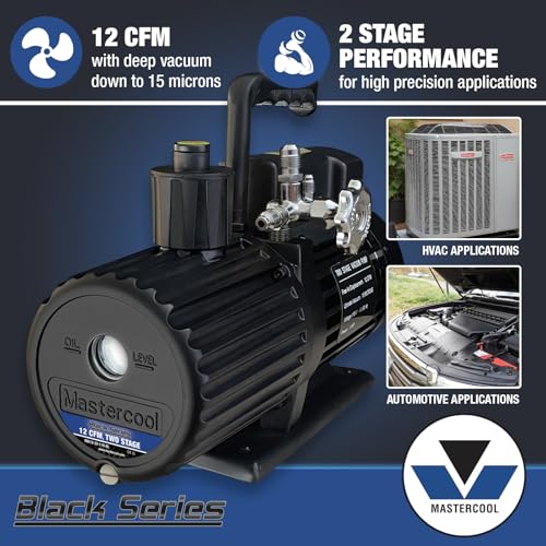 Mastercool 90612-2V-110-BL Black Series 12 CFM Two Stage Vacuum Pump photo 7