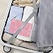 Compact Travel Jewelry Bag Case Organizer for Vacation, Portable Foldable Jewelry Organizer Roll Holder for Journey-Rings, Necklaces, Bracelets, Earrings, Pink