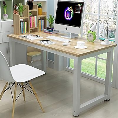 Amazon Com 44 Laptop Computer Desk Pc Table Wood Workstation Study Writing Gaming Bench Home Office Furniture Kitchen Dining