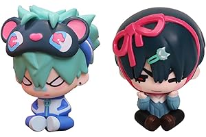 MABAIUDE 2pcs Ivan and Till Figure Set, Mini Anime Ivan Figure Till Look up Figures Statue Mizi Cake Topper Decoration Collectible Gifts for Fans