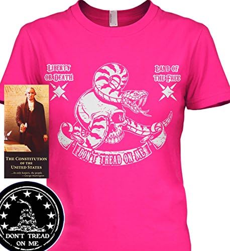 Sons Of Libery Don't Tread On Me: Snake and Skull Womens Pink 3X-Large