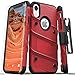 ZIZO Bolt Series for iPhone XR Case with Screen Protector Kickstand Holster Lanyard - Red & Black