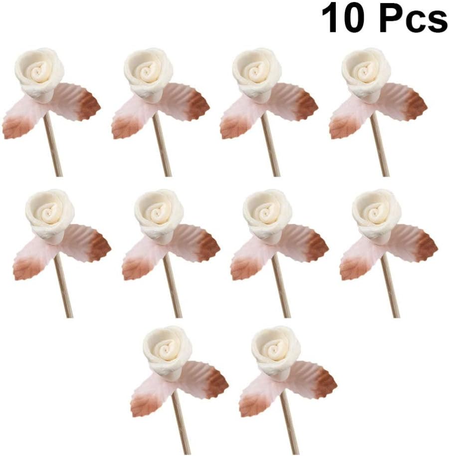 SUPVOX Rattan Reed Diffuser Sticks with Decor 10 Pcs Natural Aroma Oil Diffuser Reeds for Home Office Wedding Scented Oil Diffusers - Image 3