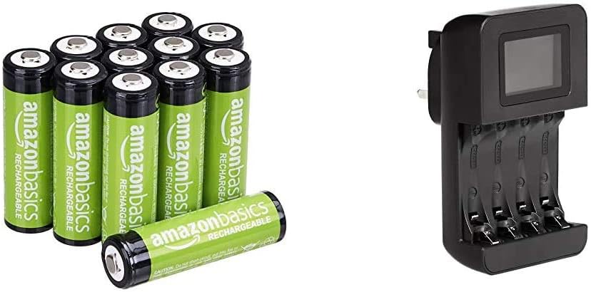 Amazon Basics AA Rechargeable Batteries 2000mAh (12-Pack) Pre-charged