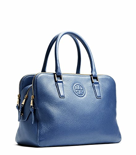 Tory burch marion triple zip black leather satchel (wal…