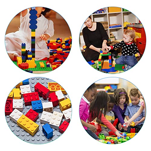 Large Building Plate Compatible with Duplo Plates, Large Base Plate, 38 x 38 cm Plate Set for Creative Play, Educational Toy