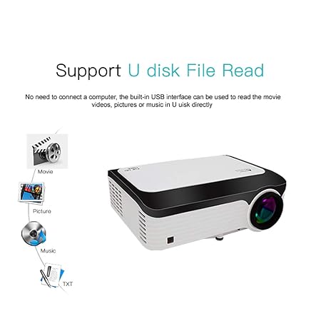 Proyector WiFi inalámbrico, Mini proyector de vídeo LED portátil ...