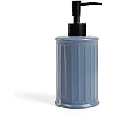 Ceramic Soap Dispenser - Blue Liquid Hand Soap Dispenser Bathroom, Modern Refillable Dish Wash Soap Bottle for Kitchen, ANTIS'S HOME