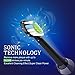 KUNSTWORKER Electric Toothbrush Rechargeable Sonic Toothbrush With Replacement Heads 4 Brushing Modes 38000 Power Achieve Whiter Healthier Teeth WaterProof IPX7- Black