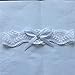 Vintage Stretchable Garters with Bowknot Lace Wedding Garter for Bride (White)