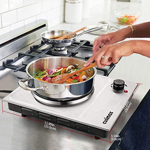 CUSIMAX 1500W Electric Hot Plate, Hot Plate for Cooking Electric Single