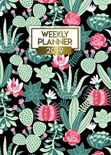 2019 Weekly Planner: Cute Cactus Fantasy Small Pocket Size Daily, Weekly and Monthly 2019 Planner and Organizer. Pretty Succulent Yearly Calendar, Inspirational Journal and Agenda. by Nifty Personal Planners