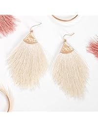 Humble Chic - Pendientes colgantes con flecos, ligeros y largos