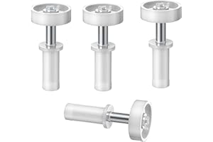 AUGENWEIDE 4pcs Spring Loaded Bi-Fold Door Top Roller Guide Wheels Replacement, Closet Door Top Rollers, 7/8" Wheels