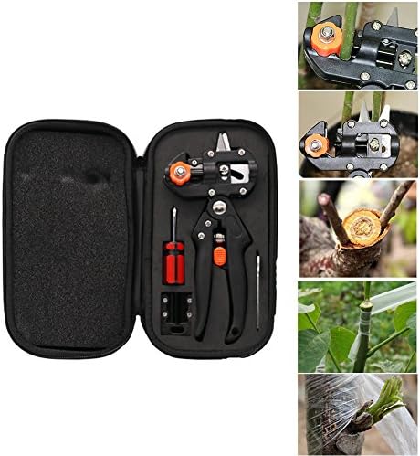 xlpace Grafting Machine with 2 Blades Tree Grafting Tools Secateurs Scissors Vaccination Cutting Pruner Tools Kit