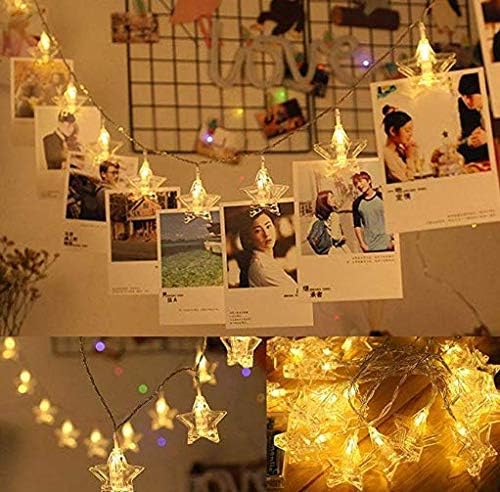 Coltum 50 LED Fairy Lights 8 Modes Solar Powered, Waterproof Outdoor String Lights for Garden Patio Yard Summer Party Decor 23ft (Star)