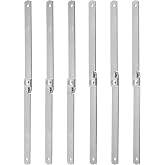 Mewutal 3 Pair Lid Stay Hinges 180&deg; Rotatable Folding Lid Support Hinge | Left &amp; Right ,7.56" Length, Iron, for Wooden Box, Jewelry Case, Cabinet, with Screws