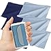 MightyMicroCloth Microfiber Eyeglass Cleaning Cloths – Lens Cleaner for Glasses, Electronics, Screens, Tablets – Clear Travel Pouch