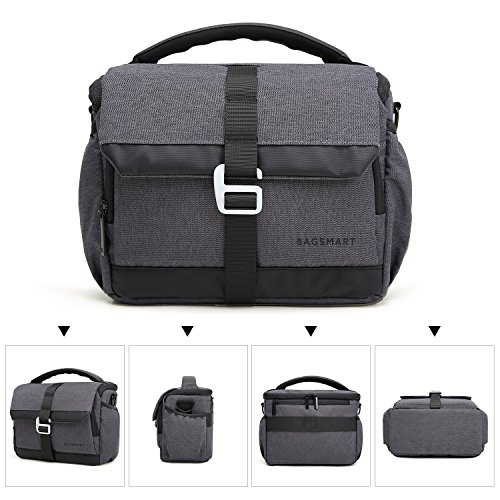 BAGSMART DSLR/SLR Camera Shoulder Bag Compact Gadget Bag with Thicken Top Handle & Adjustable