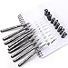 Tingeart Set of 9 Fineliner, Waterproof Archival Ink Fine Point Micro-Liner, Brush & Calligraphy Tip Nibs, Artist Illustration, Office Documents, Scrapbooking, Technical, 9pcs Black Pen
