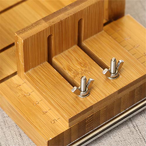 Joyeee Multi-function Adjustable Bamboo Soap Mold Handmade Loaf Cutter Mold + Beveler Planer Wire Slicer for Making Loaf Cake Soap Cheese DIY Cutting Making, Cutter Peeler Slicer Home Tool Set