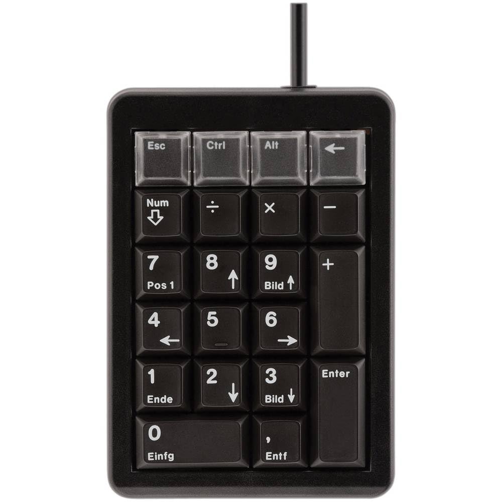CHERRY G84-4700, Programmable Keypad, German Layout with Numeric Keypad, Wired (USB-Connection), Plug & Play, Mechanical ML Switches, Black