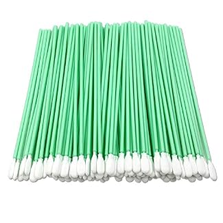 SAKOLLA 100Pcs Foam Tip Cleaning Swabs – 6.3″ Texwipe TX761 Long Handle Polyester Swab for Inkjet Print, Printhead, Camera, Cleanroom, Optical Lens, Gun, Printed Circuit Board, Electronics, Optical