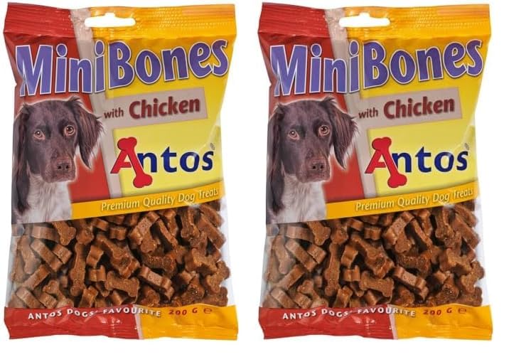 Antos Mini Bones Chicken Dog Treats, 200 g (Pack of 2)