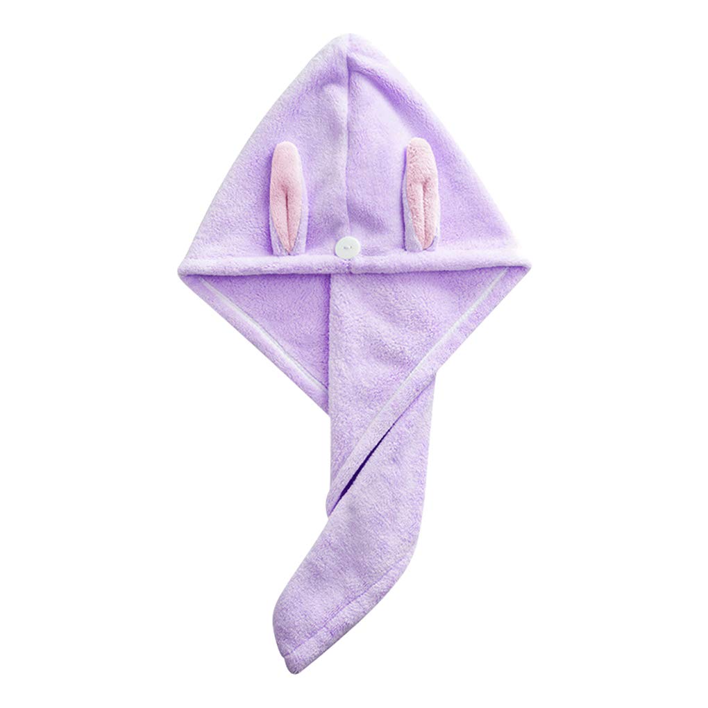 Magic Hair Drying Towel for Kids Girls Cute Rabbit Quick