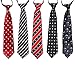 Bundle Monster 5 pc Boys Mixed Pattern Pre-Tied Elastic Fashion Neckties - Set 2: Awesome Animals