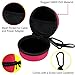 Echo Dot Case, Portable Carrying Travel Bag Protective Hard Case Cover for use with Amazon Echo Dot (2nd Generation) with Carabiner (Fits USB Cable and Wall Charger) Red