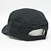 The Vintage Year Washed Cadet Cotton Twill Adjustable Military Radar Caps (Black Heavy Stitching)